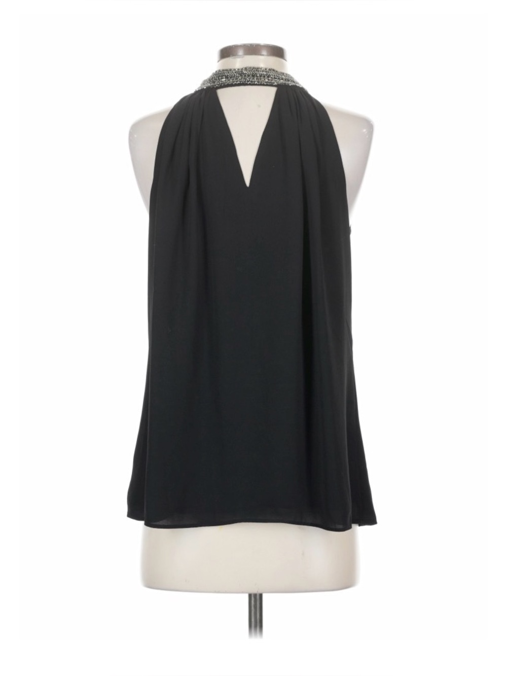 WHBM Embellished Halter Neck Top in Black